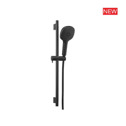 Mode S Black Sliding Shower Set